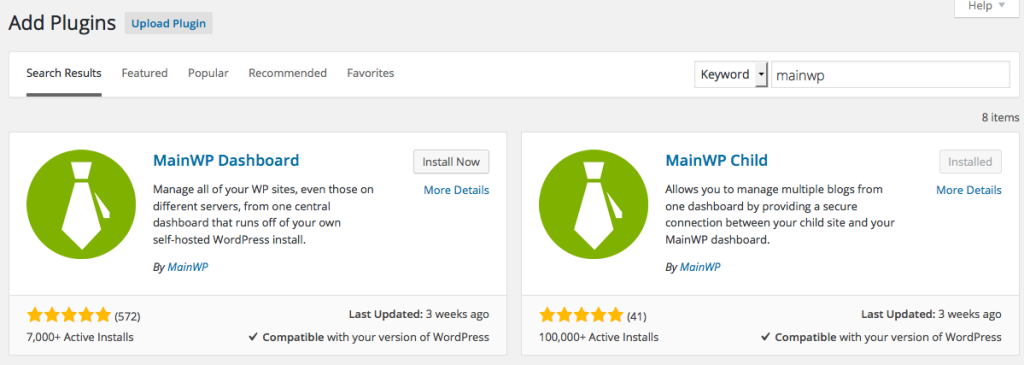 MainWP Plugins