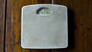 Scale on wood floor